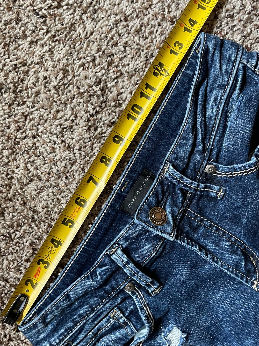 Silver Suki Bootcut Jeans W28 / L33 (measures 28x32) Contrast Stitching - Picture 10 of 12